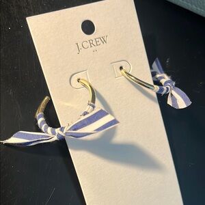 Jcrew striped bow hoops
